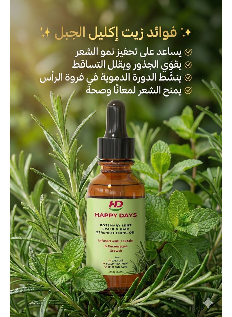 Happy Days – Rosemary Mint Scalp & Hair Strengthening Oil - Image 4